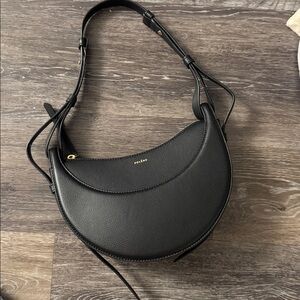 Black Leather Polene Numéro Dix Bag